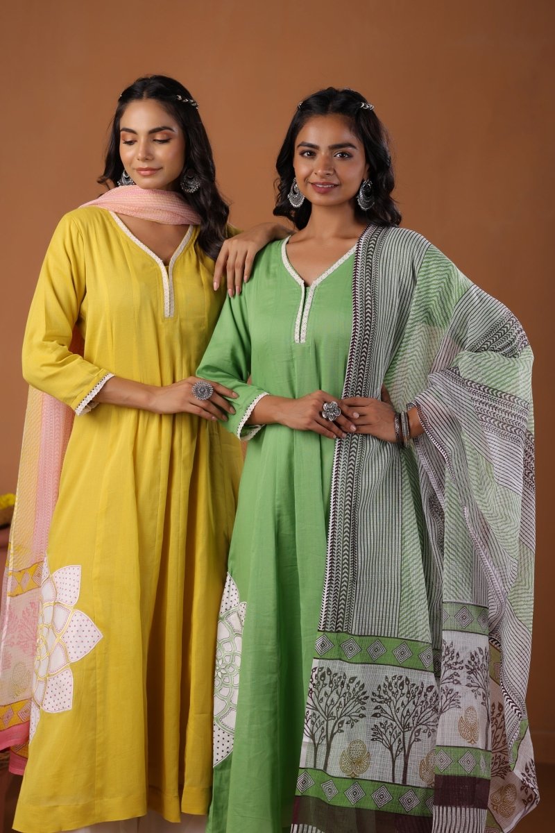 PAYAL Green Pastel Kurta Suit Set for Anyday - Payal