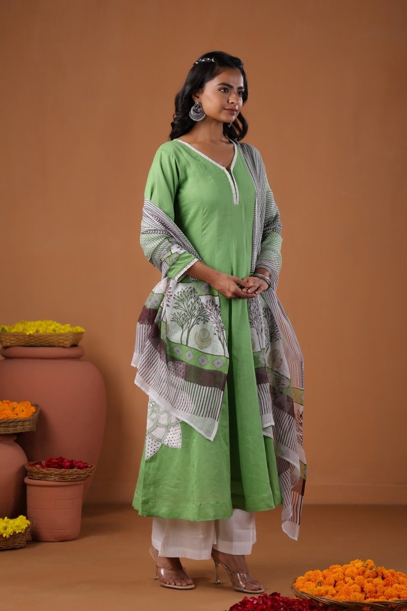 PAYAL Green Pastel Kurta Suit Set for Anyday - Payal