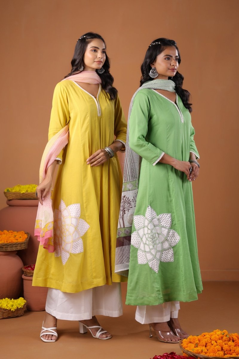 PAYAL Green Pastel Kurta Suit Set for Anyday - Payal
