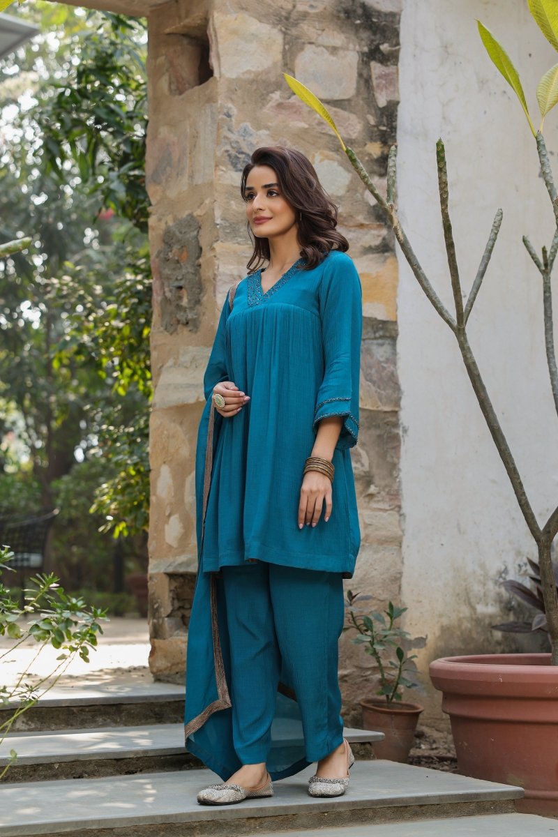 PAYAL Indigo Blue Kurta Suit Set for every Occasion - Payal