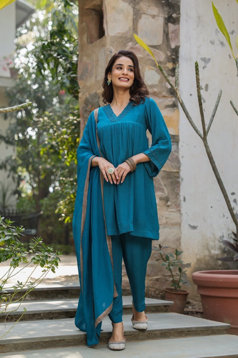 PAYAL Indigo Blue Kurta Suit Set for every Occasion - Payal