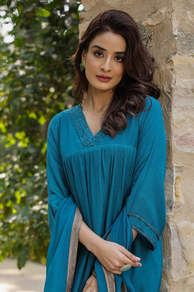 PAYAL Indigo Blue Kurta Suit Set for every Occasion - Payal