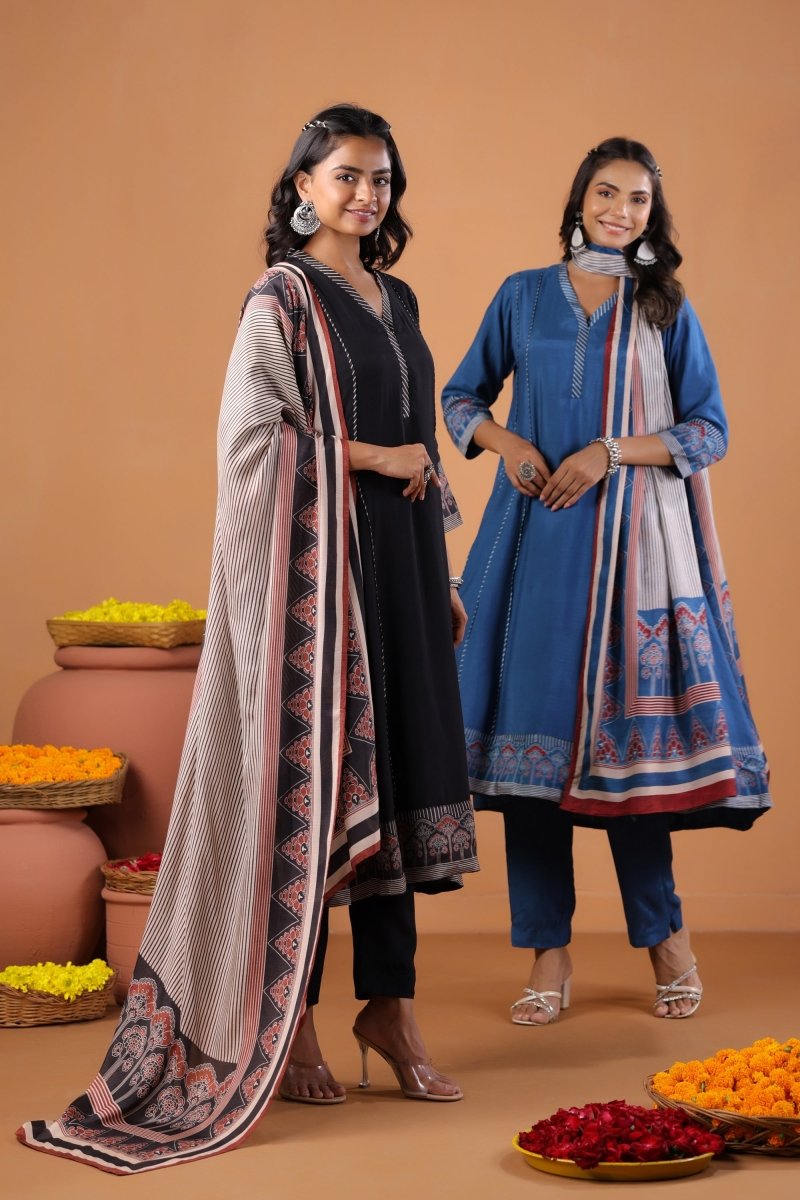 PAYAL Muslin Black Kurta Suit Set - Payal