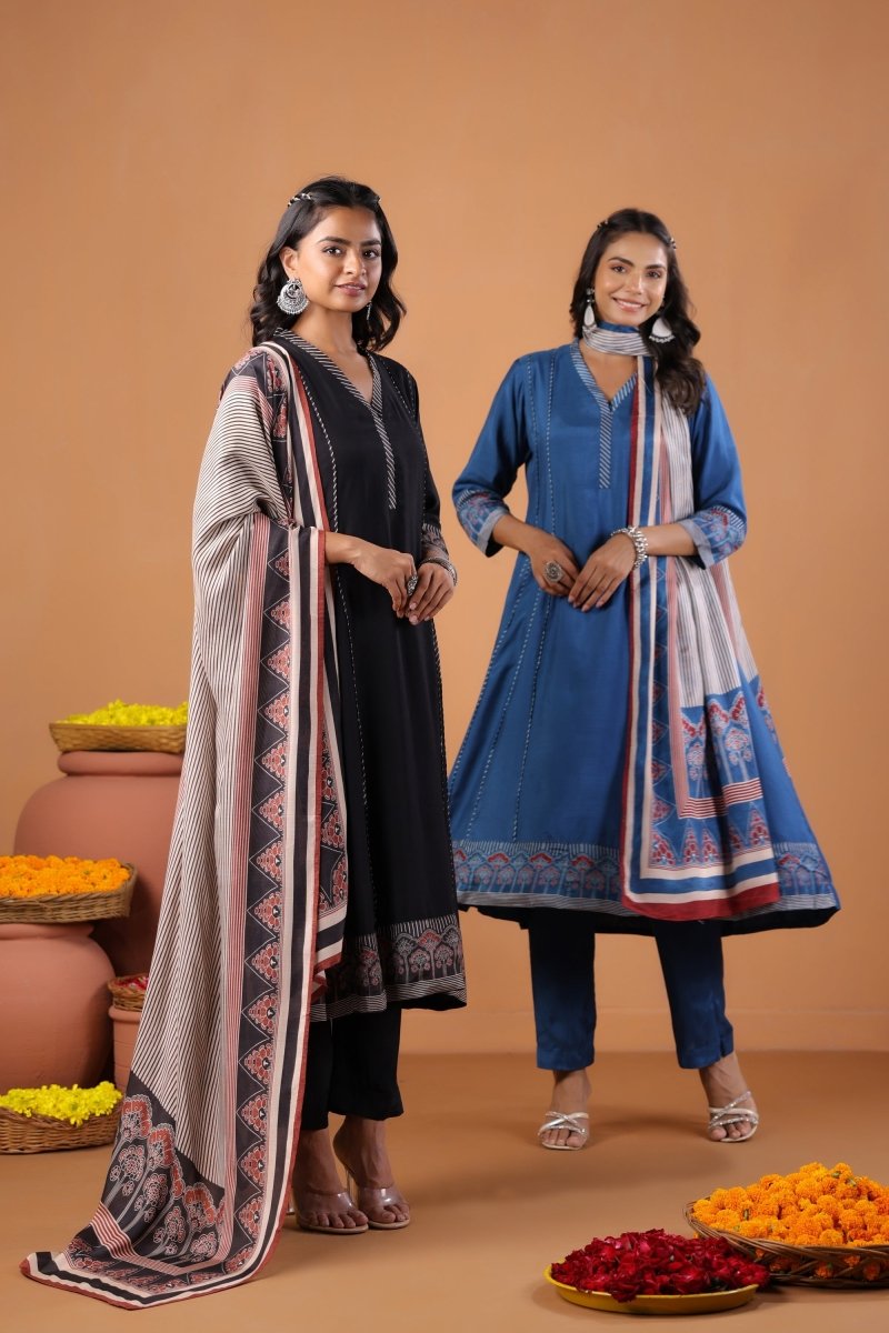 PAYAL Muslin Black Kurta Suit Set - Payal