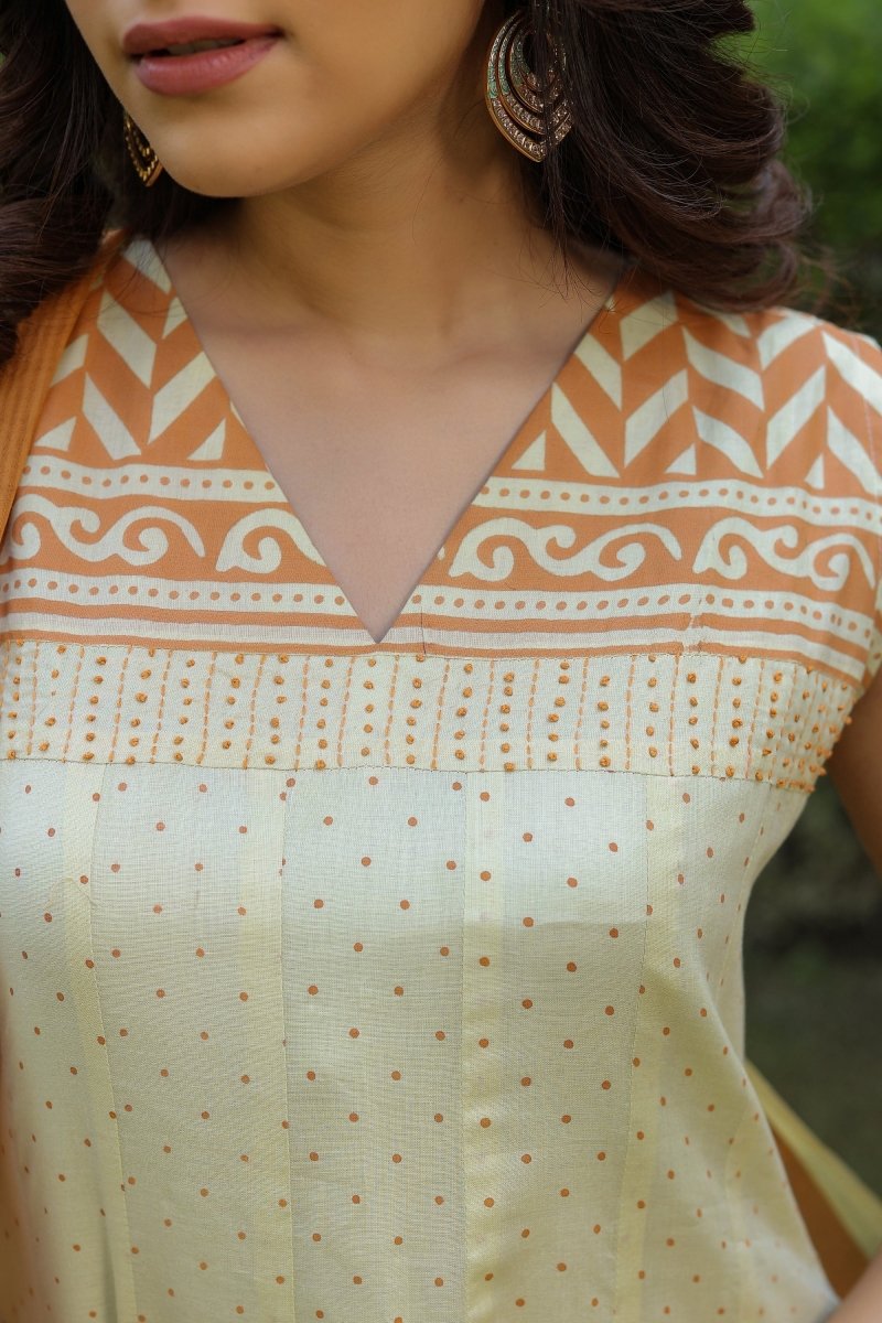 PAYAL Mustard Kurta Suit Set with Soft Cotton Dupatta - Payal