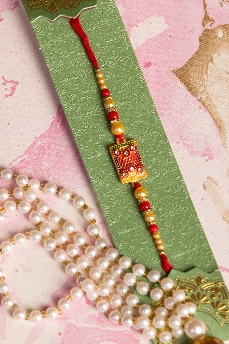 PAYAL Pearl Studded Rakhi Thread Design for a Unique Rakshabandhan - Payal