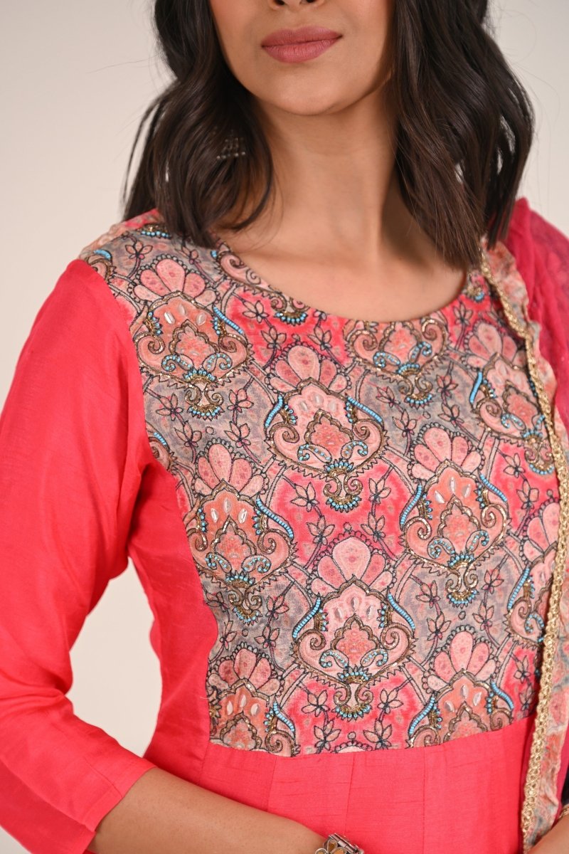 PAYAL Pink Festive Kalidar Suit Set for Special Occasions - Payal