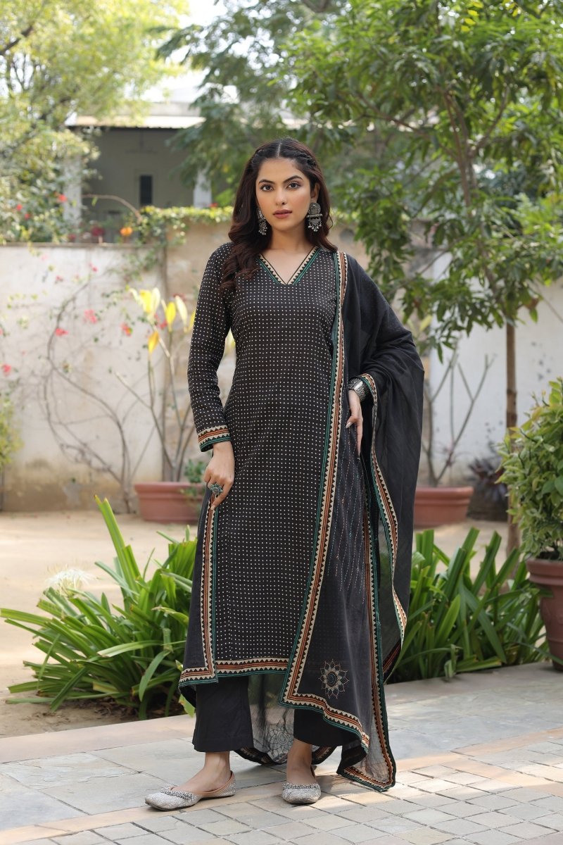 PAYAL Polka Dot Kurta Suit Set for Anyday - Payal