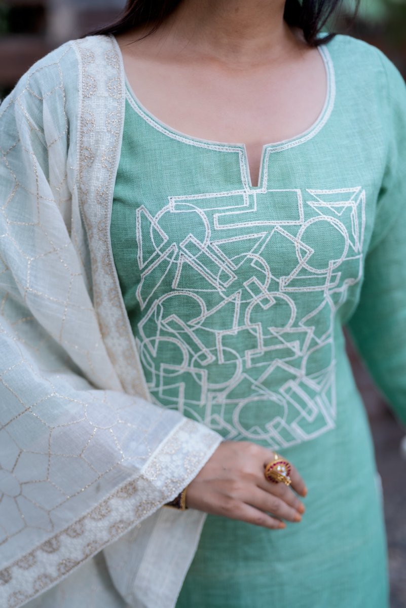 Cotton Linen Suit Set - Payal