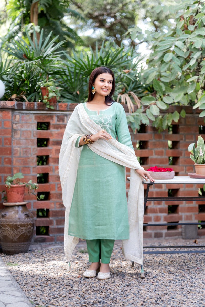 Cotton Linen Suit Set - Payal