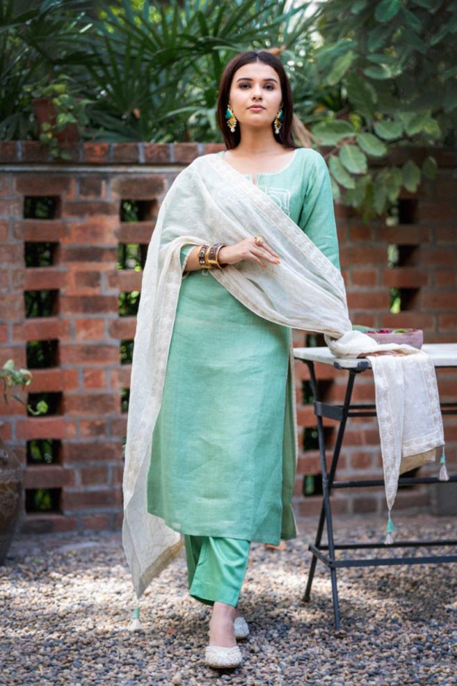 Cotton Linen Suit Set - Payal