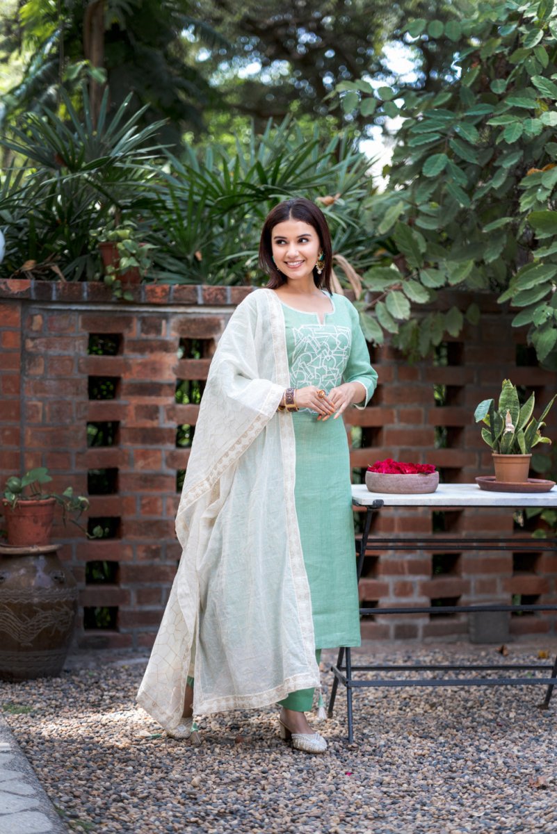 Cotton Linen Suit Set - Payal