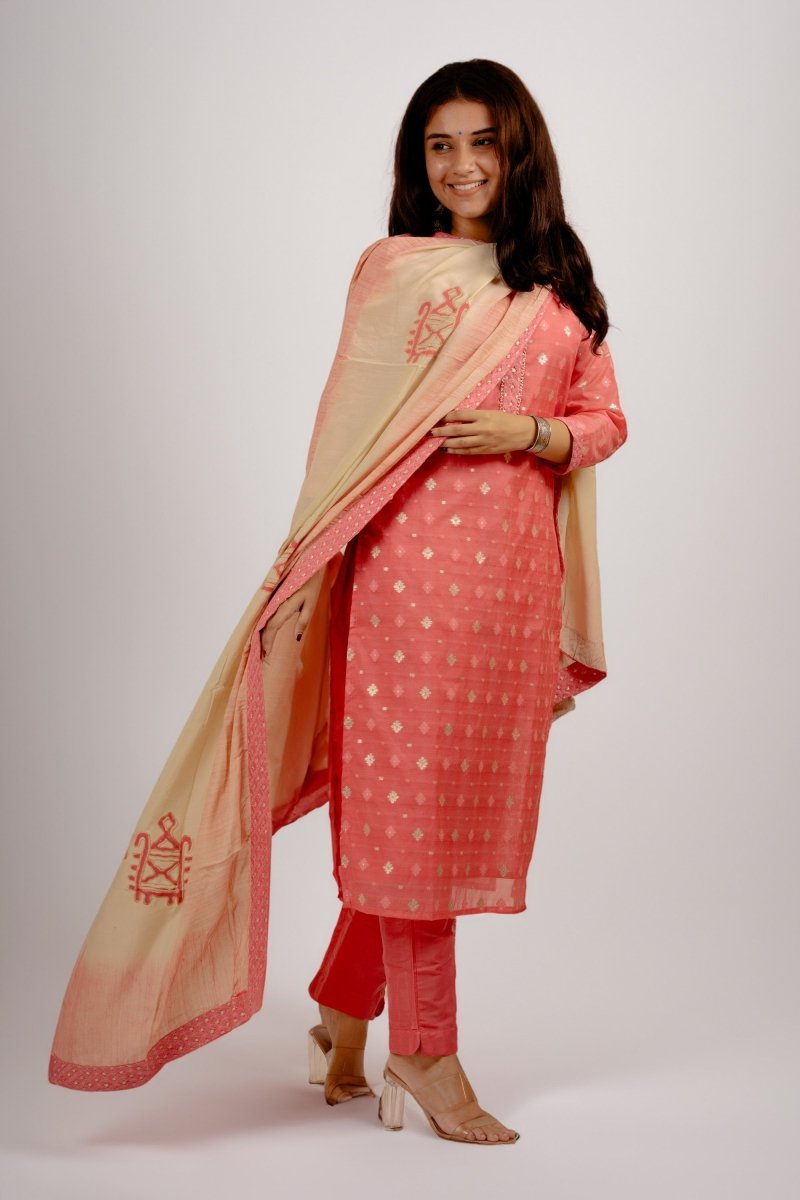 Cotton Straight Cut Suit Set - Payal