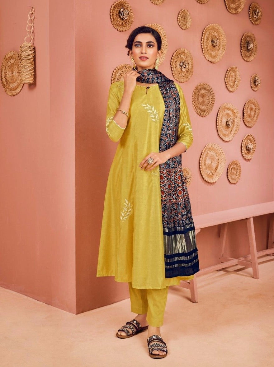 Lemon Aline Ethnic Suit Set - Payal