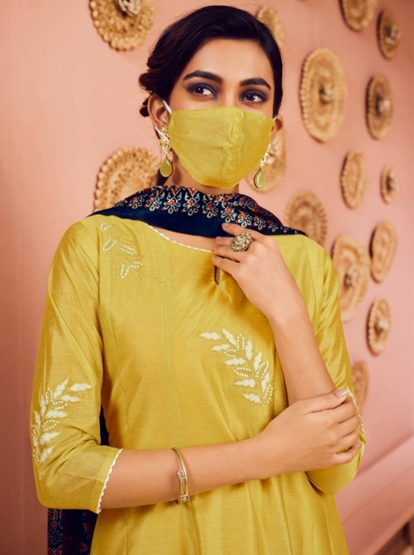 Lemon Aline Ethnic Suit Set - Payal