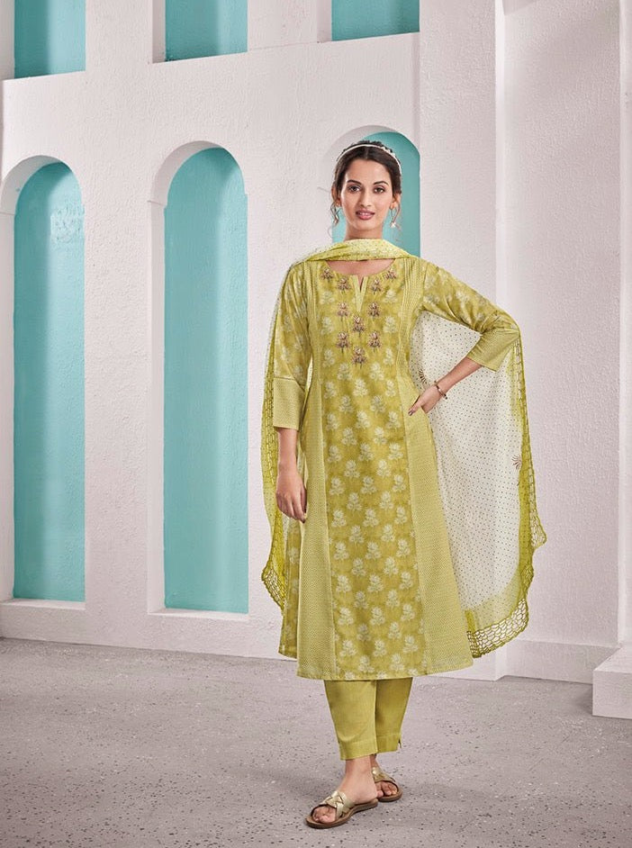 Lime Yellow Suit Set - Payal