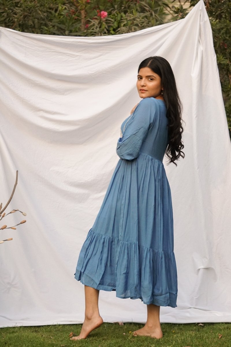 Mulmul long flared Kurti - Payal