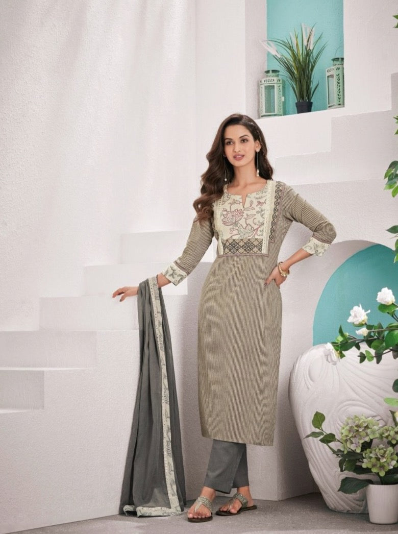 Off white & grey Suit Set - Payal