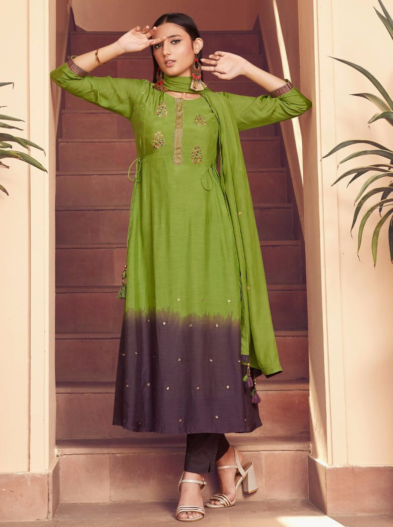 Ombre Muslin suit set - Payal