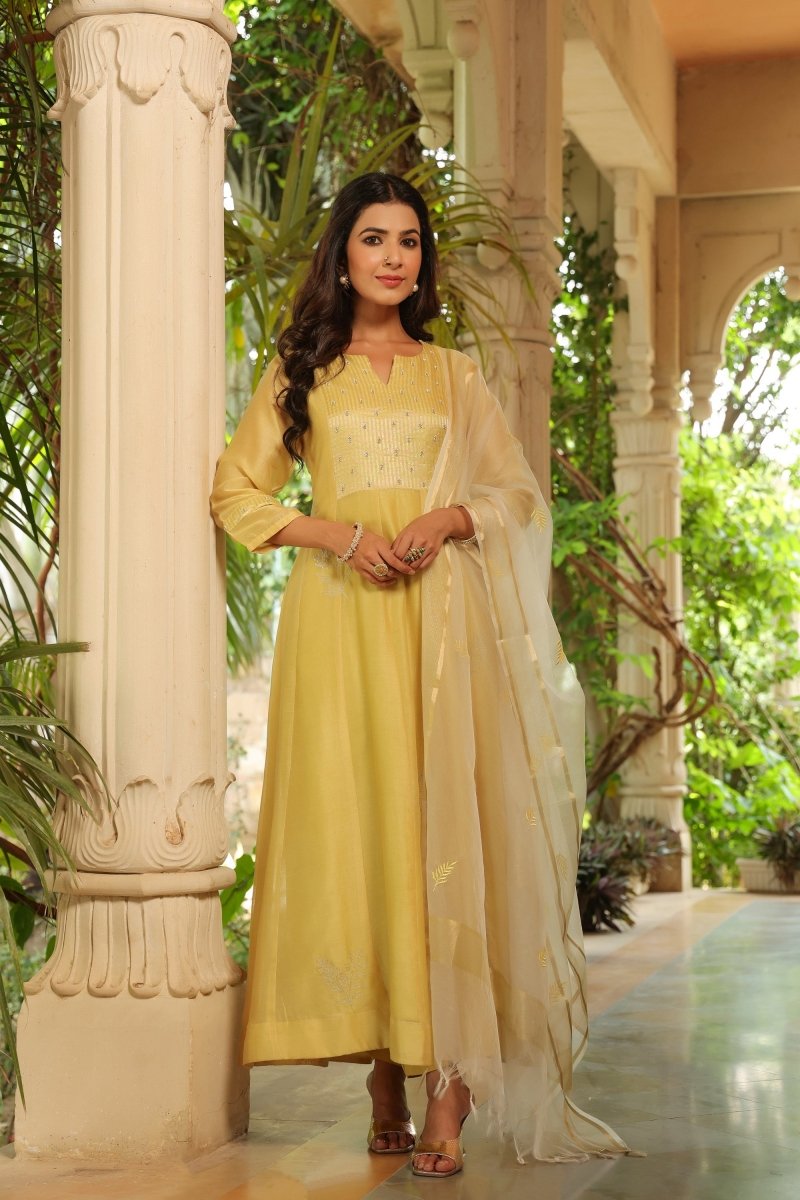PAYAL Chanderi Flared Suit Set - Payal