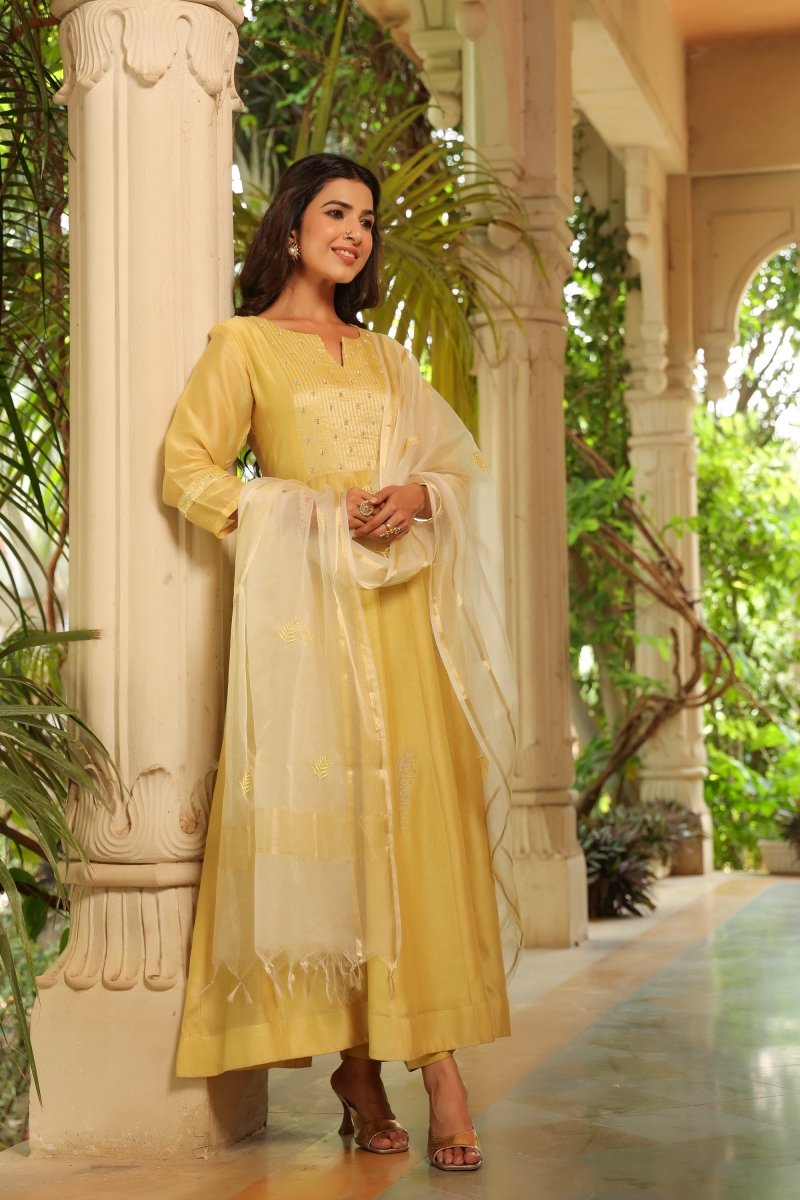 PAYAL Chanderi Flared Suit Set - Payal