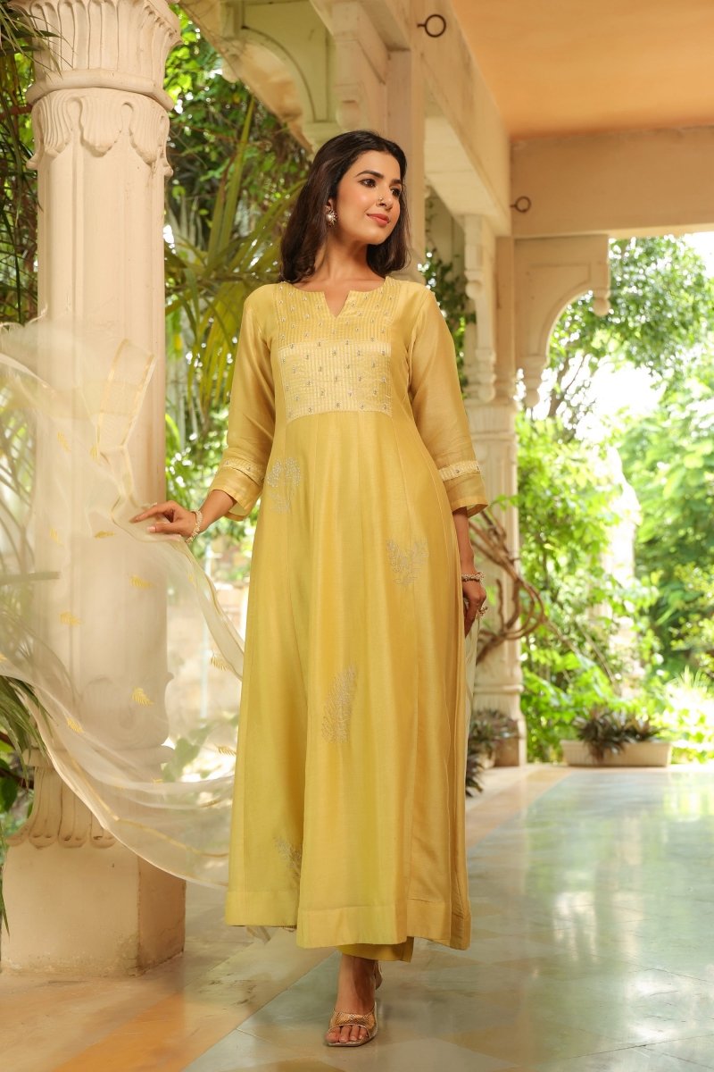 PAYAL Chanderi Flared Suit Set - Payal