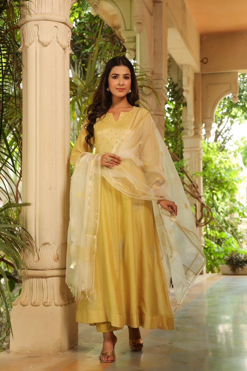 PAYAL Chanderi Flared Suit Set - Payal