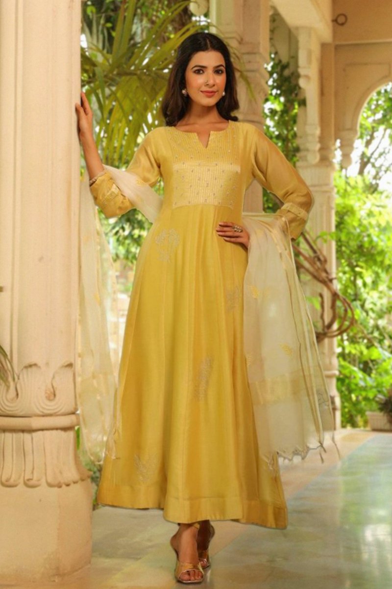 PAYAL Chanderi Flared Suit Set - Payal