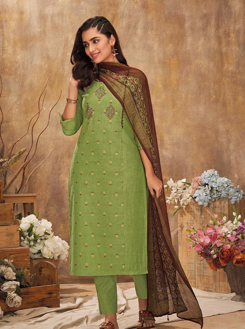 Payal Deigner Straight Cut Smart Look Casul Ethnic Wear Online Pant Suit - Payal