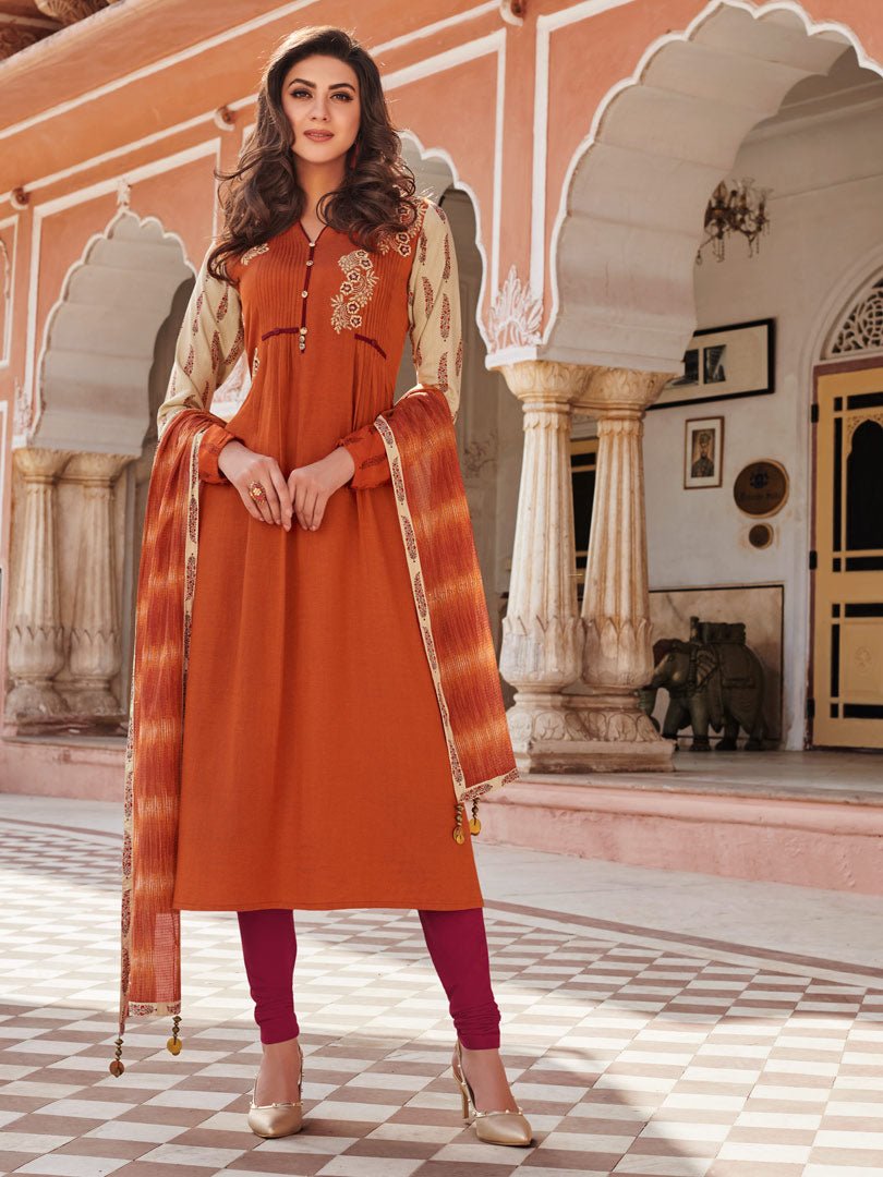Payal Desiger Aline Casual Smart Look Full Sleeve Online women Churidar Suit - Payal