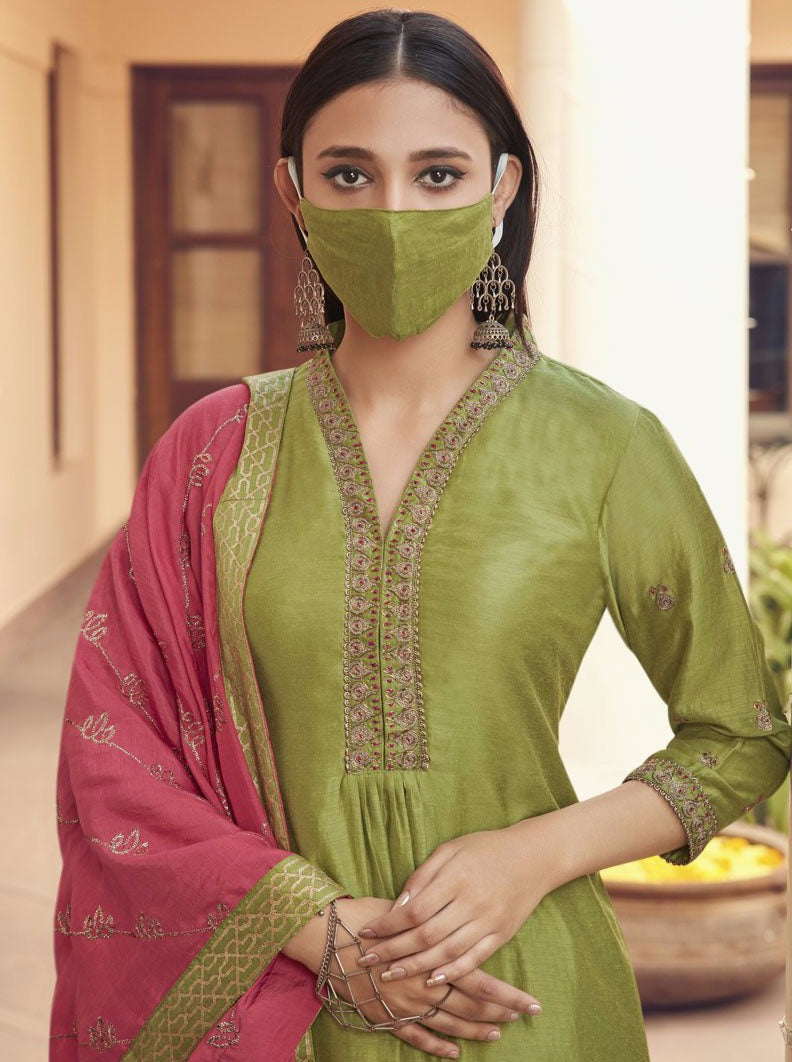 Payal Designer Aline Different Look Ethnic Wear Festive Online Pent Suit - Payal