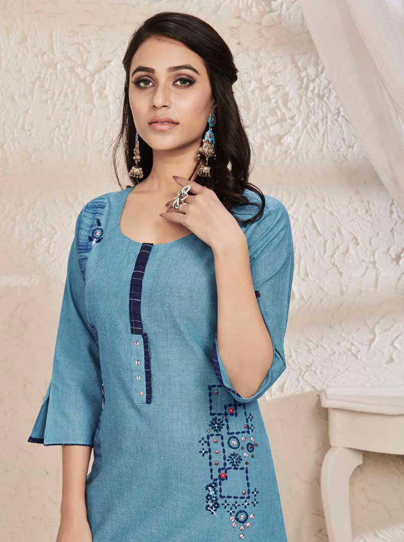 Payal Designer Aline Different Look Ethnic Wear No Work Casual Online Kurta-Kurti - Payal