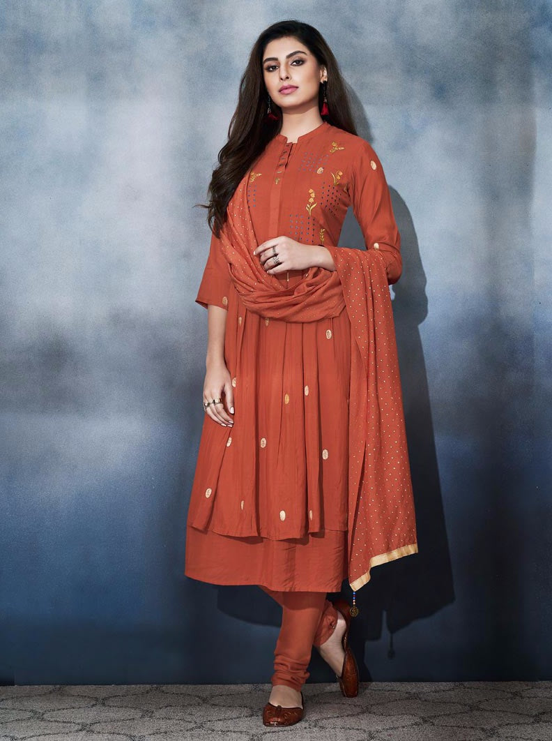 Payal Designer Aline Party Wear Smart Look Ethnic Wear Online Churidar Suit - Payal