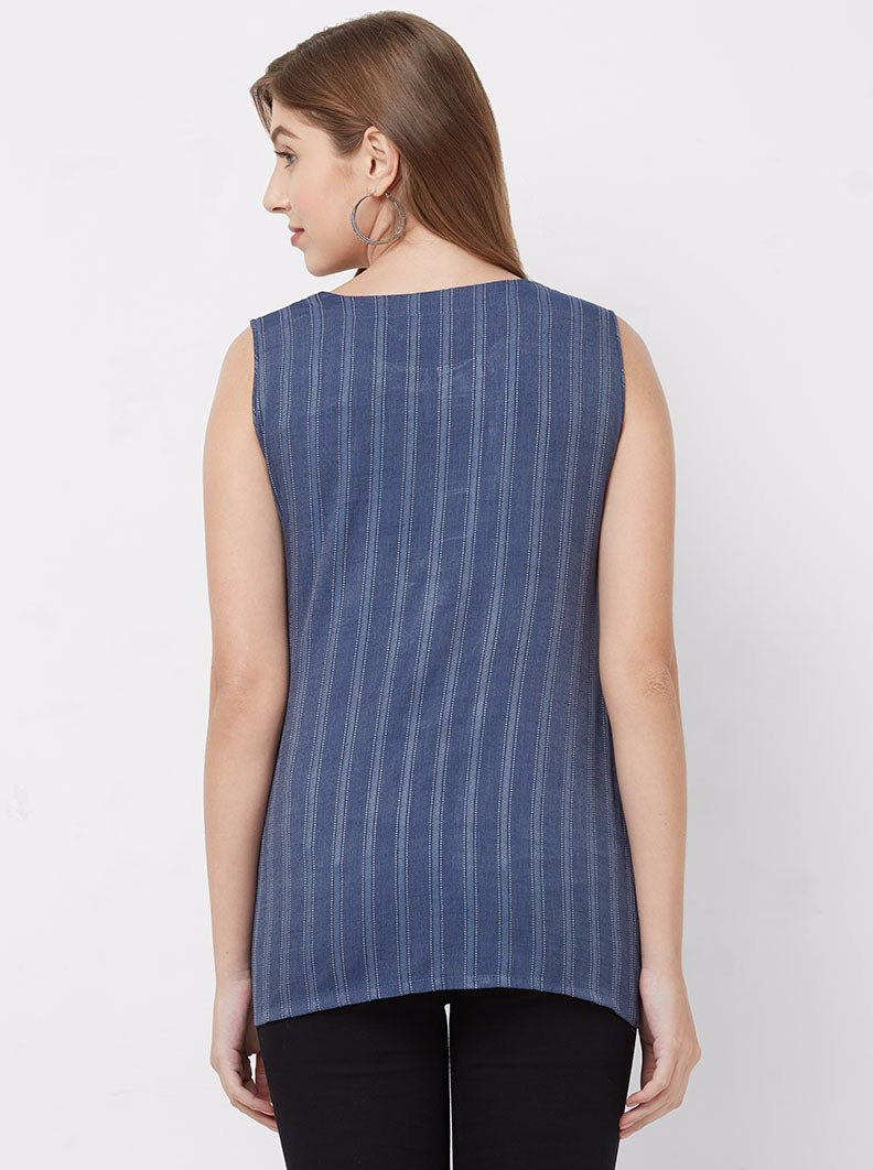 Payal Designer Aline Sleeveless Summer Wear Casual Short Length Online women Kurta-Kurti - Payal