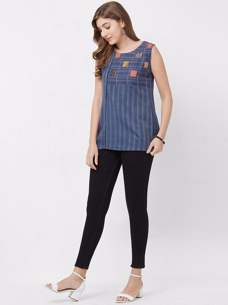 Payal Designer Aline Sleeveless Summer Wear Casual Short Length Online women Kurta-Kurti - Payal