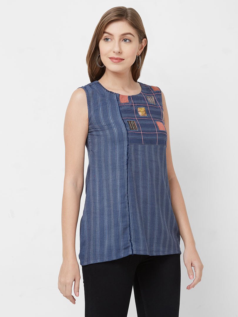 Payal Designer Aline Sleeveless Summer Wear Casual Short Length Online women Kurta-Kurti - Payal