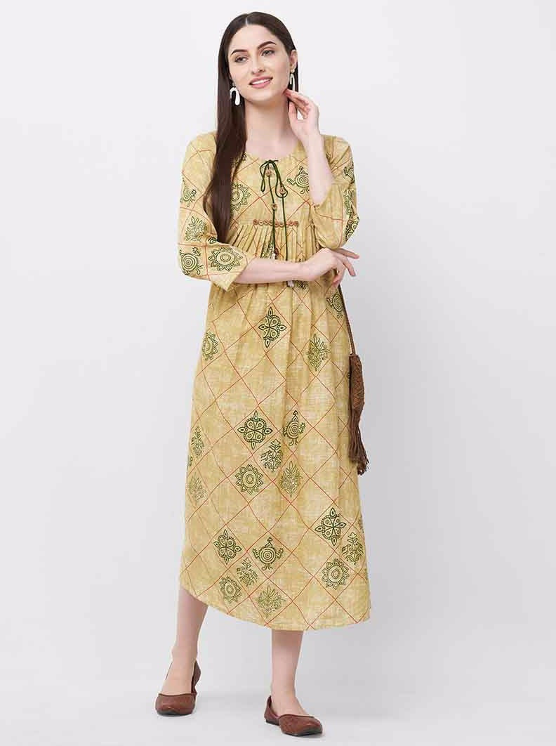 Payal Designer Aline Smart Look 3-4 Sleeve Ethnic Wear Online Kurta-Kurti - Payal