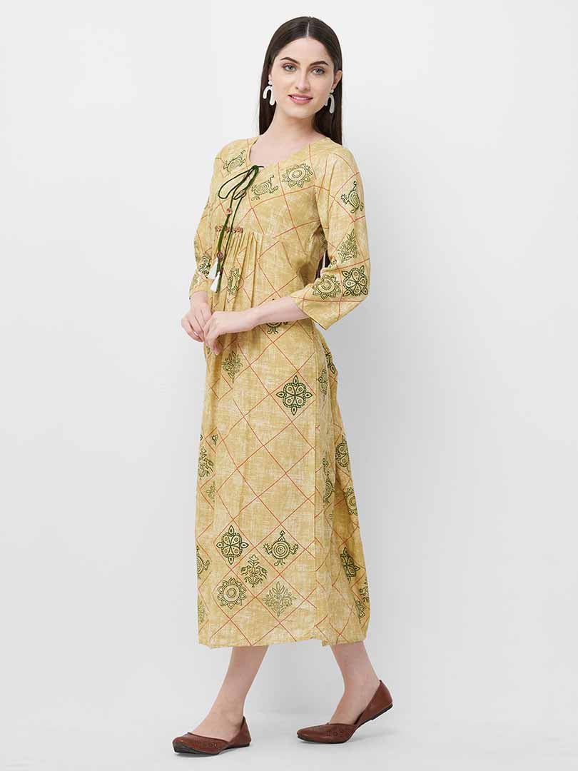Payal Designer Aline Smart Look 3-4 Sleeve Ethnic Wear Online Kurta-Kurti - Payal