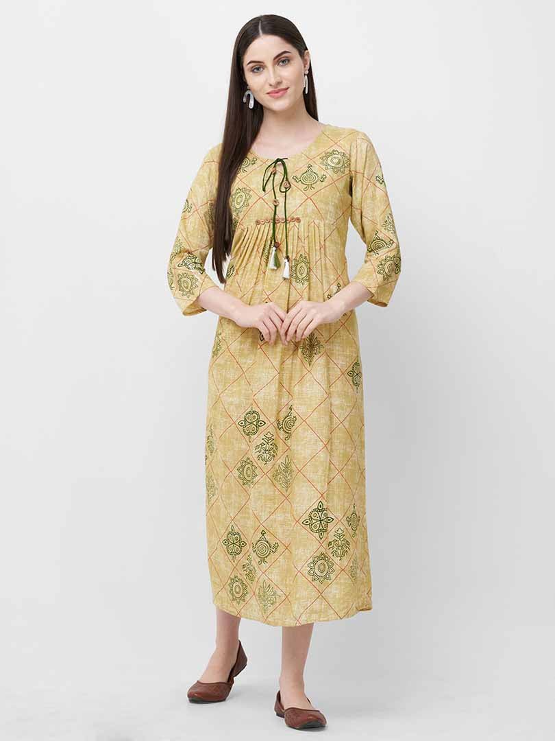 Payal Designer Aline Smart Look 3-4 Sleeve Ethnic Wear Online Kurta-Kurti - Payal