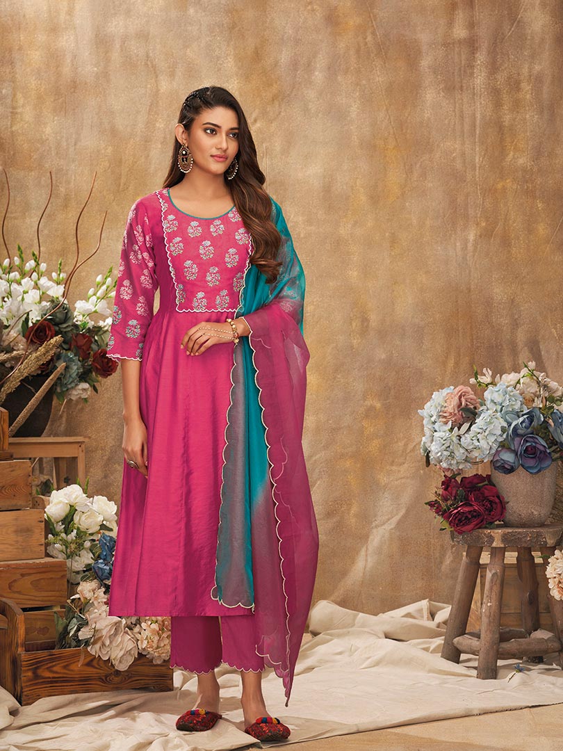 Payal Designer Aline Smart Look Festive Ethnic Wear Online Pent Suit - Payal