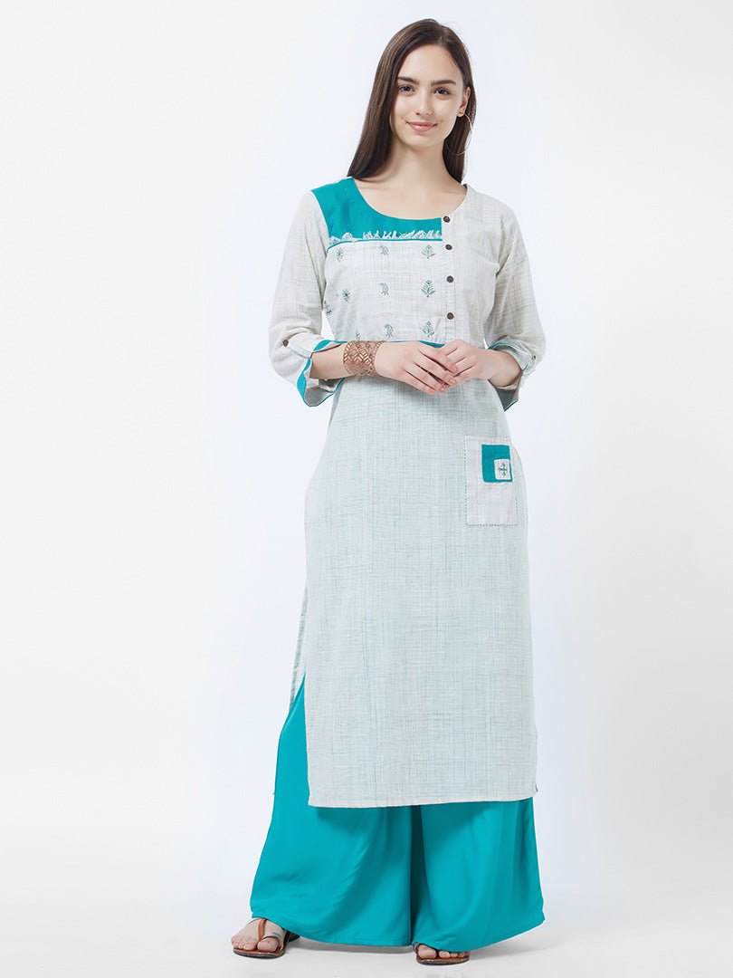 Payal Designer ethnic wear Straight Cut Office Look 3-4 Sleeve Online Kurta-Kurti - Payal