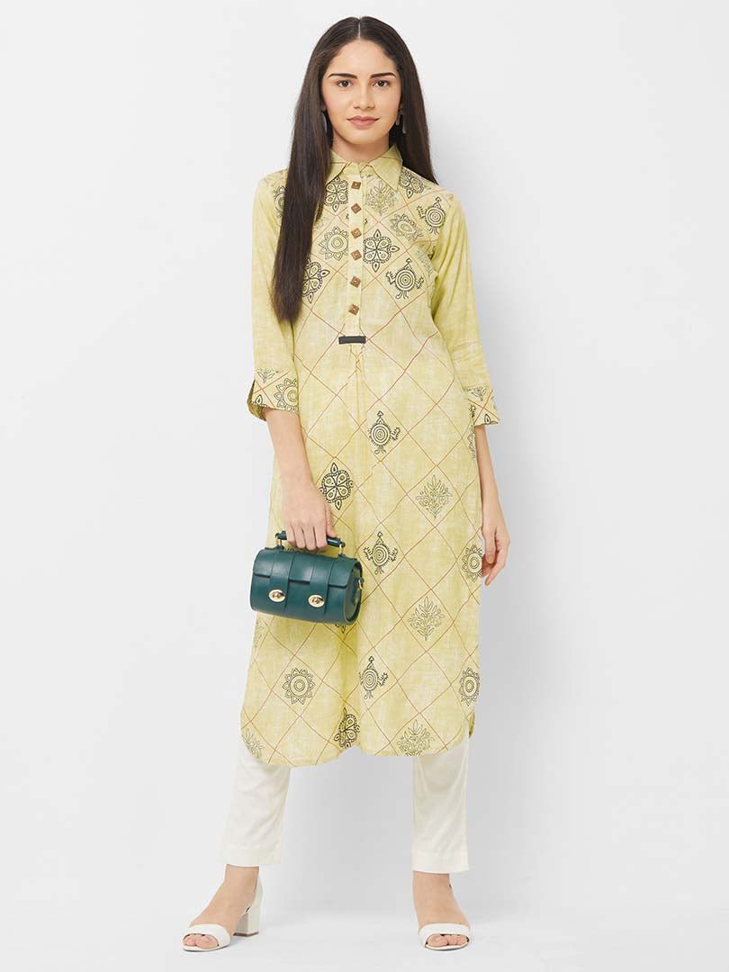 Payal Designer Straight Cut Cusual 3-4 Sleeve Smart Look Women Online Kurta-Kurti - Payal