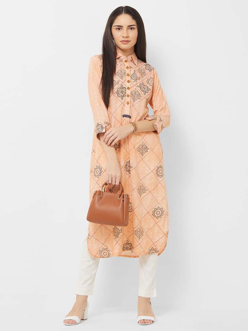 Payal Designer Straight Cut Cusual 3-4 Sleeve Smart Look Women Online Kurta-Kurti - Payal