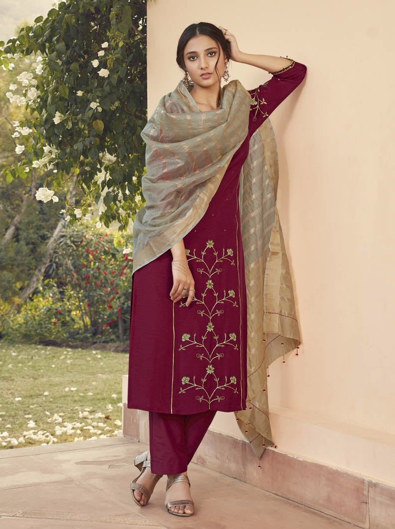 Payal Designer Straight Cut Party Wear Ethnic Wear Online Pent Suit - Payal