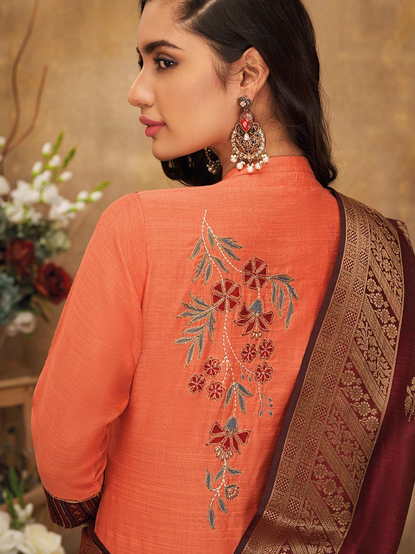 Payal Designer Straight Cut Smart Look Festive Ethnic Wear Online Pent Suit - Payal