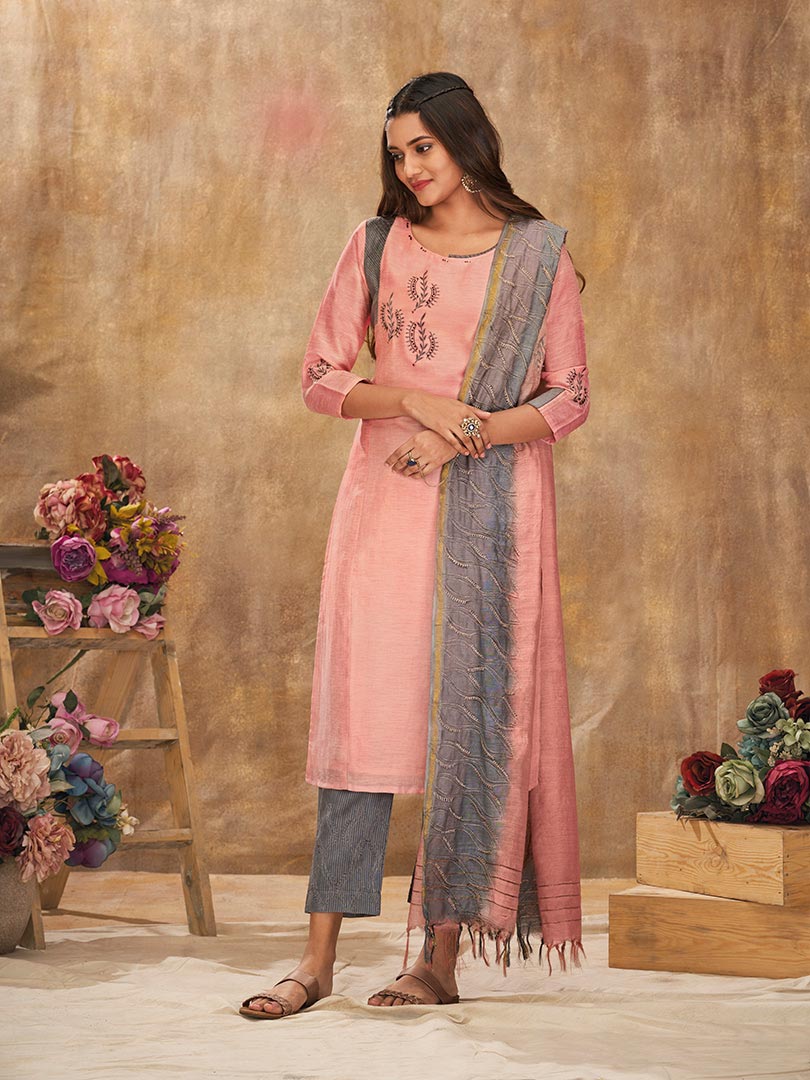 Payal Designer Straight Cut Smart Look Festive Ethnic Wear Online Pent Suit - Payal