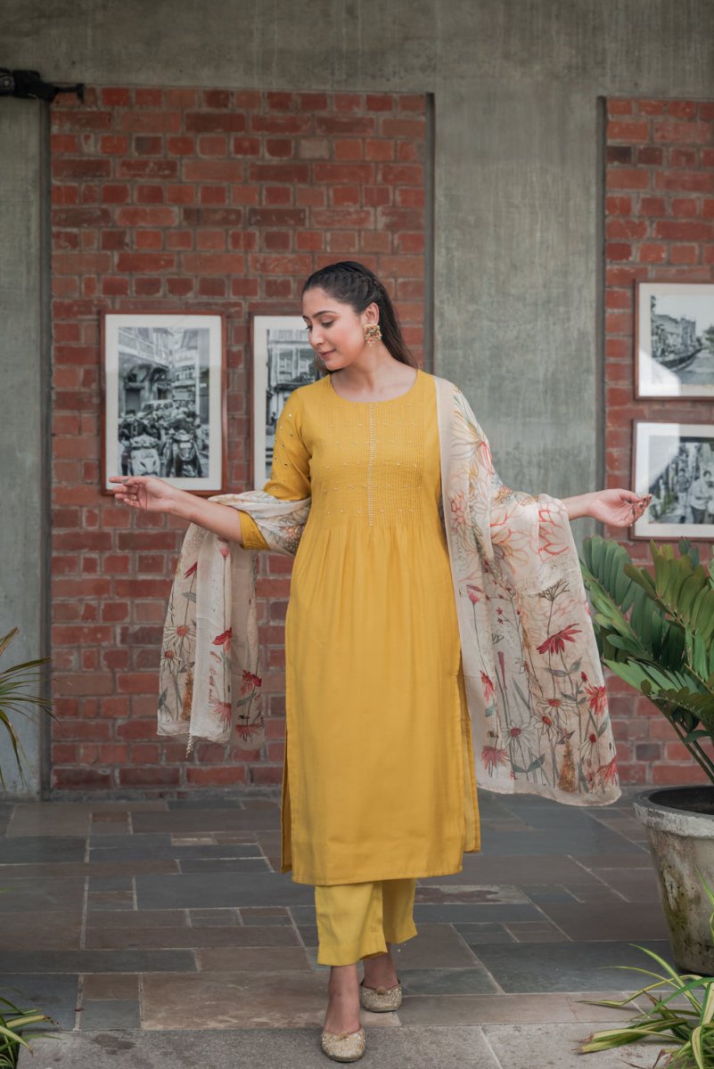 PAYAL Festive Short Pleat Suit Set - Payal