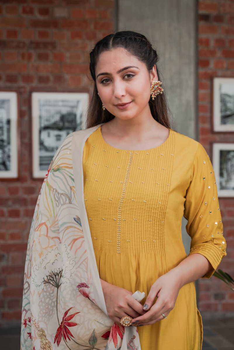 PAYAL Festive Short Pleat Suit Set - Payal