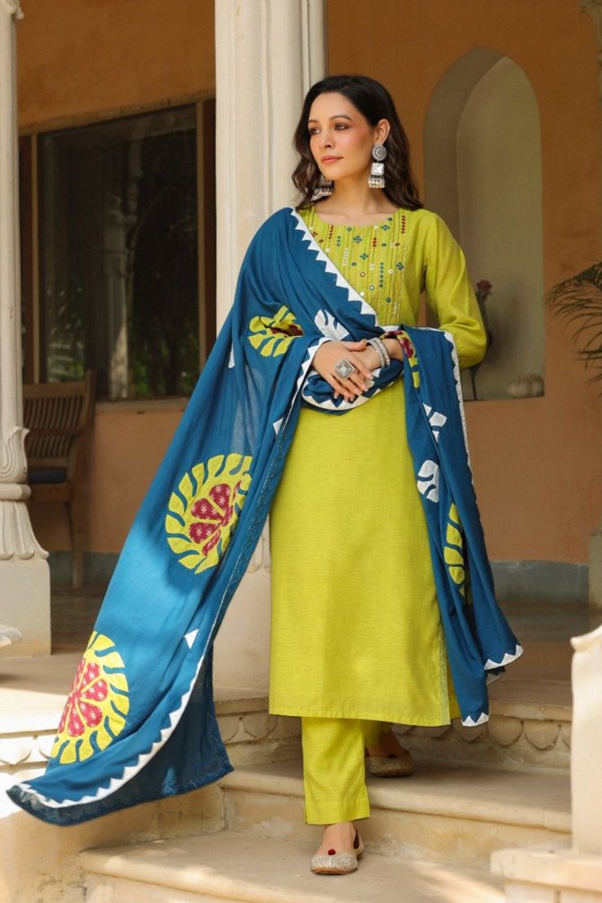 PAYAL Khadi Silk Straight Suit Set - Payal