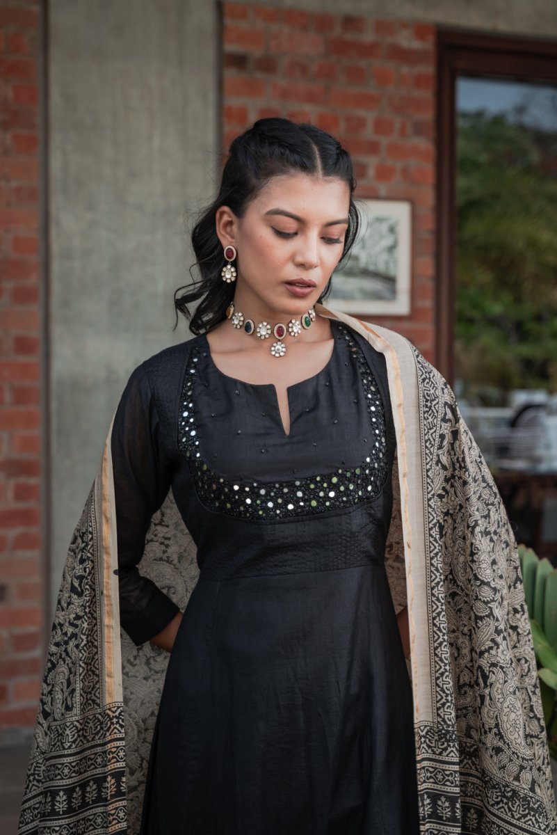 PAYAL Modal Chanderi Kalidar Suit Set - Payal